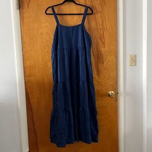 NWT Navy tiered maxi dress